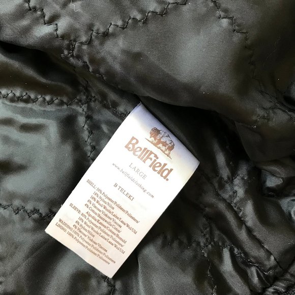 Bellfield Wool Blend Bomber Style Lined Jacket Grey Southwestern Print - Picture 7 of 10